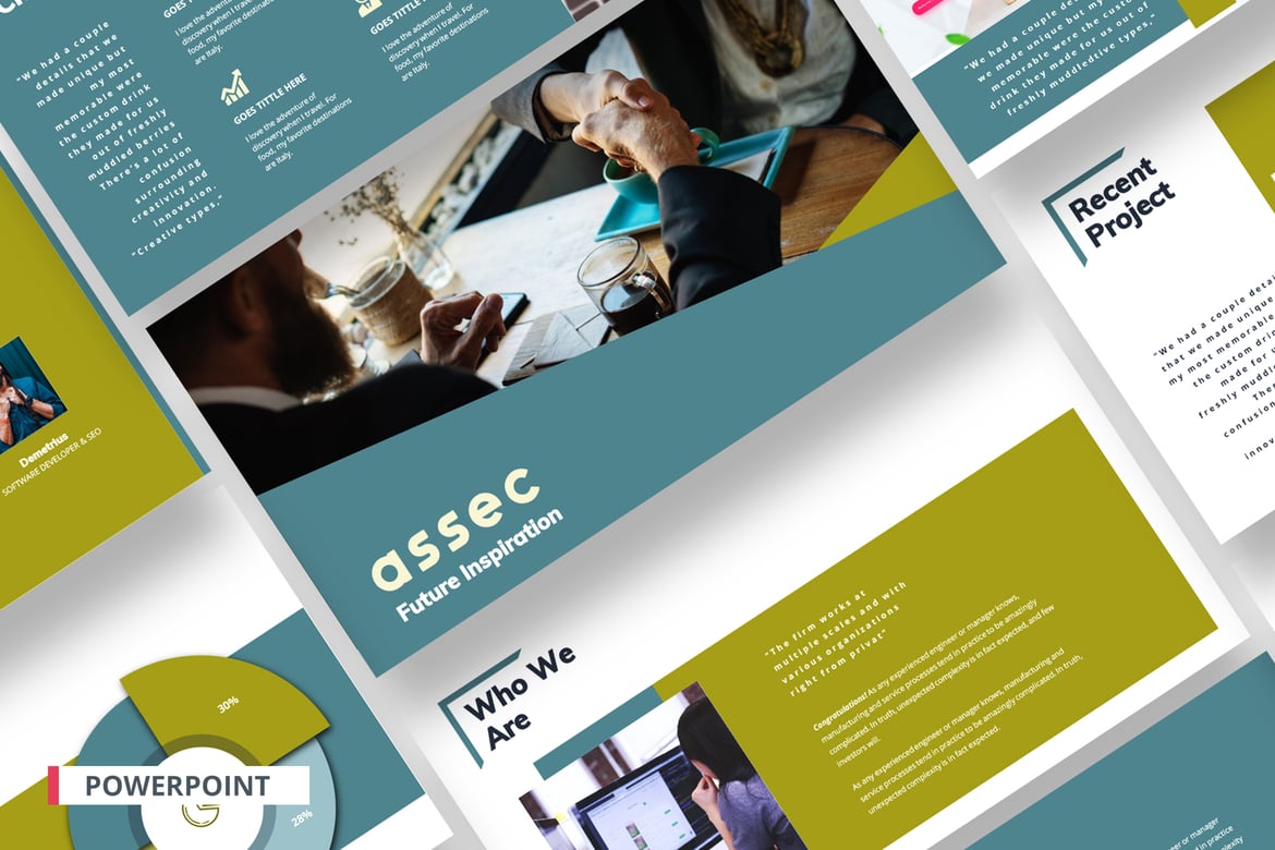 Template PowerPoint Assec - Desain Web Profesional