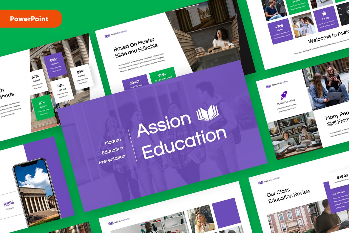 Template Powerpoint ASSION - Solusi Presentasi Profesional Anda