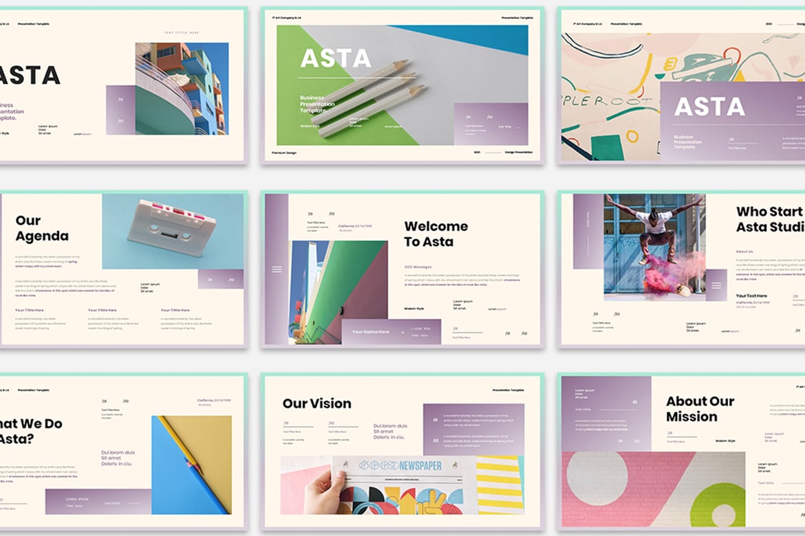 Asta - Template Presentasi PowerPoint Profesional untuk Bisnis
