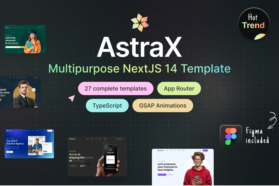 AstraX - Template Web NextJS Serbaguna untuk Kesuksesan Digital Anda