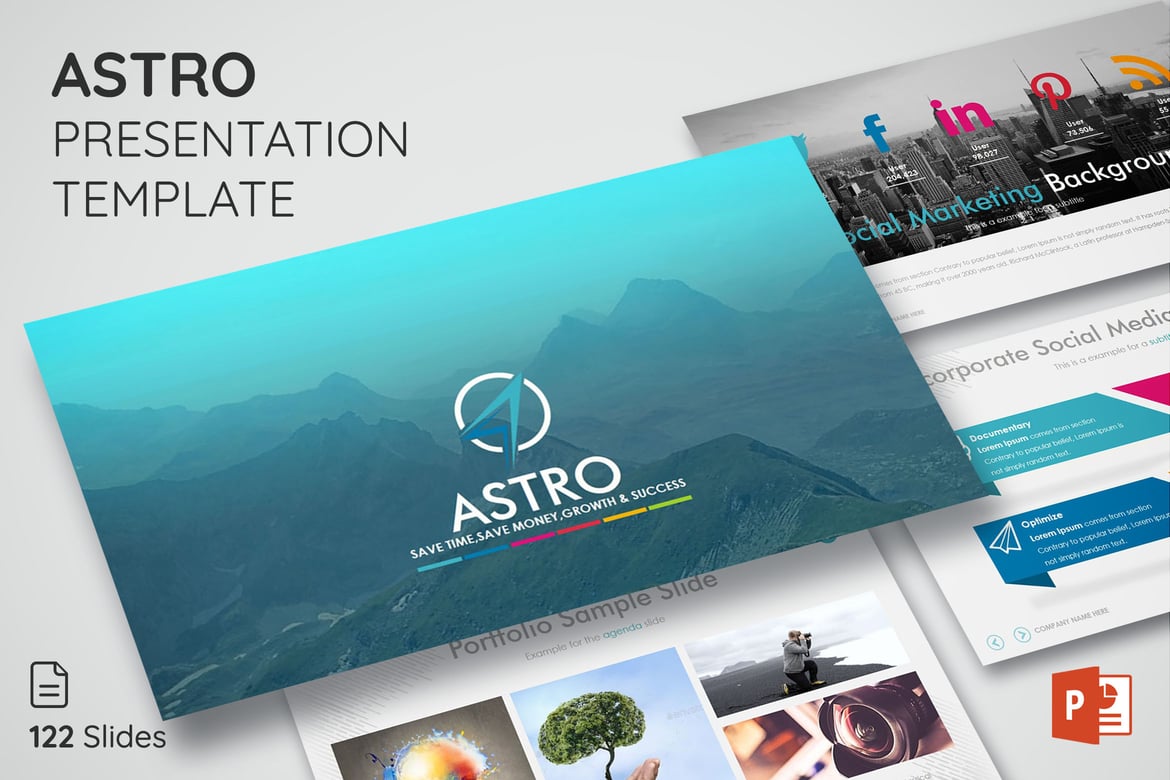 Template Presentasi PowerPoint Astro - Modern dan Serbaguna