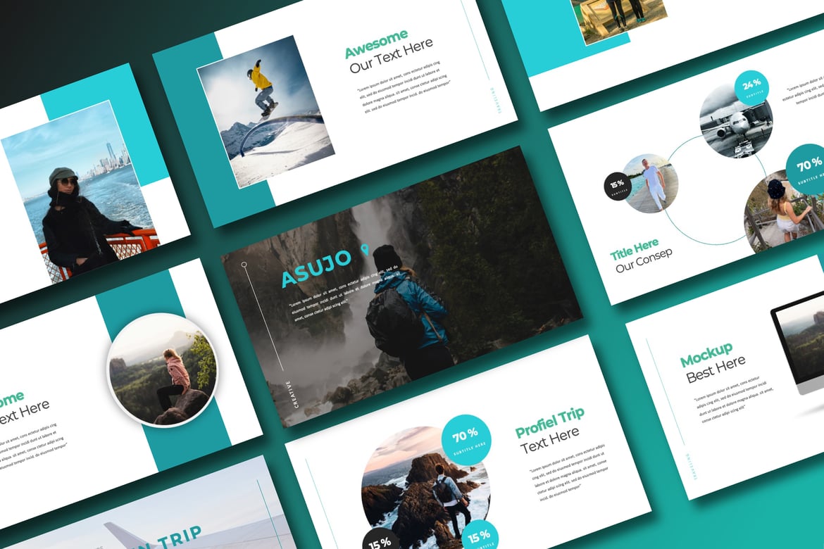 Template PowerPoint Asujo: Presentasi Minimalis yang Fleksibel