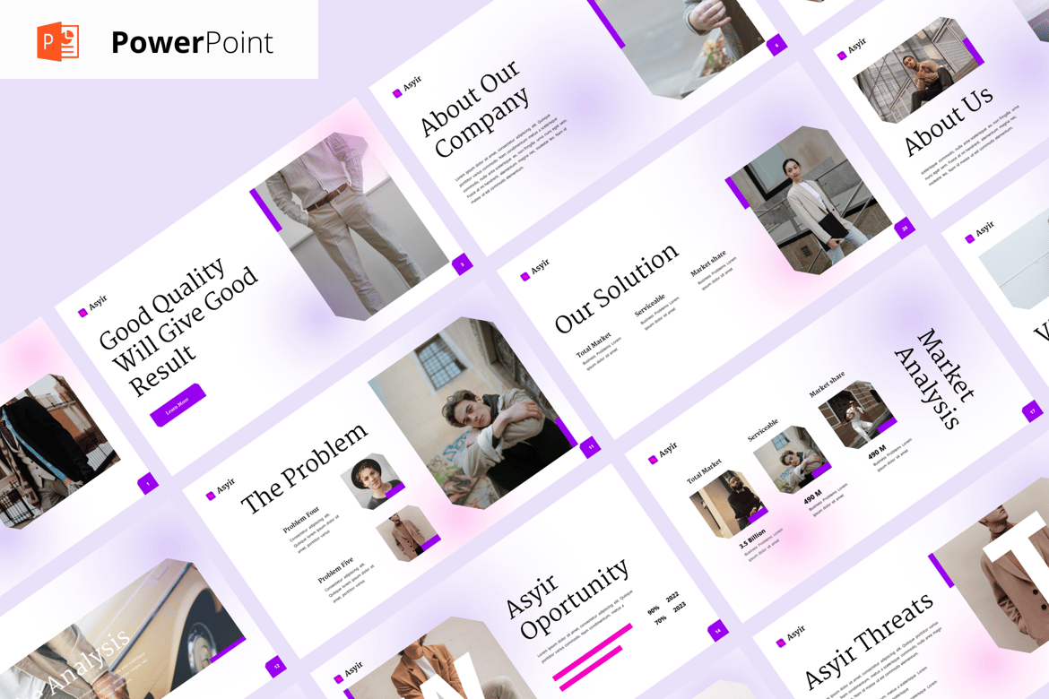 Template Powerpoint Proposal Bisnis Asyir yang Modern dan Efisien