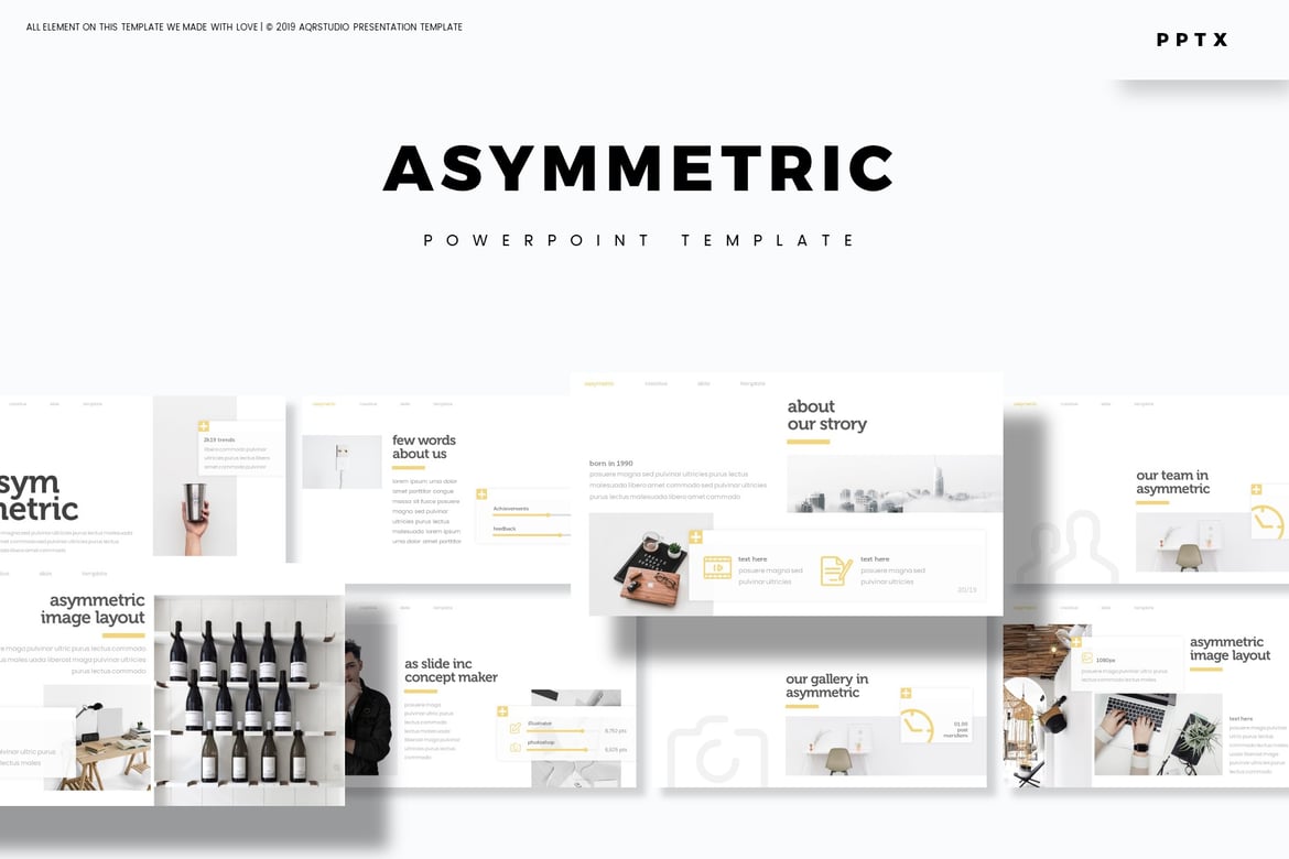 Template Powerpoint Asimetris - Solusi Presentasi Kreatif Anda