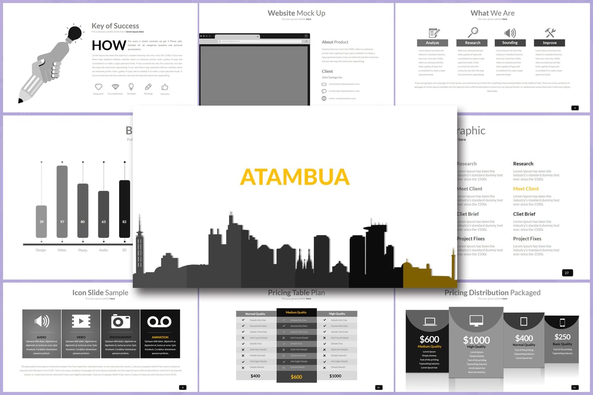 Template PowerPoint ATAMBUA: Presentasi Kreatif yang Menarik