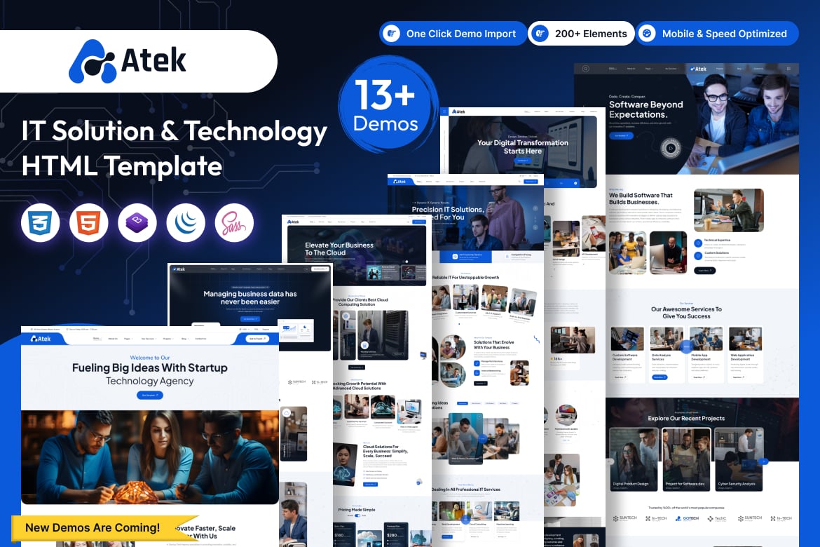 Atek - Template Website Solusi IT dan Teknologi Modern