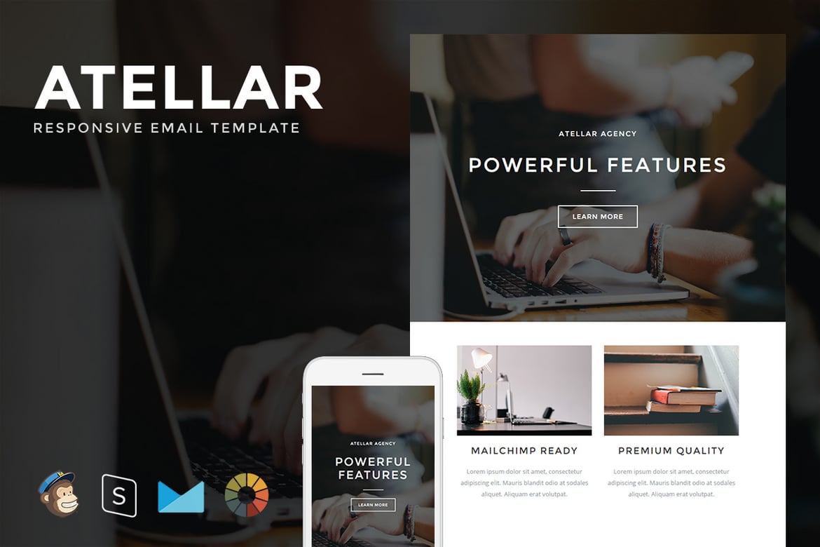 Atellar - Template Email Responsif dengan Pembuat StampReady