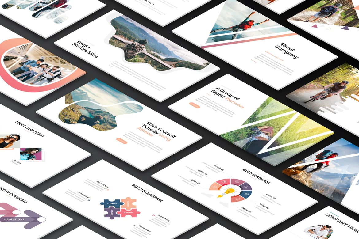 Athena - Template Powerpoint Kreatif untuk Presentasi Profesional