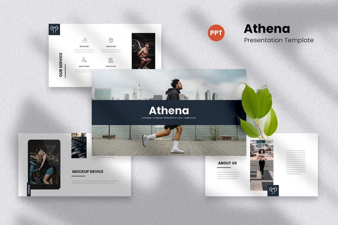 Template PowerPoint Gym Athena - Presentasi Menarik untuk Berbagai Kebutuhan