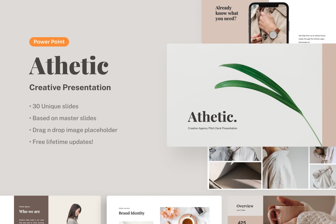 Athetic - Template Presentasi PowerPoint Kreatif yang Menarik