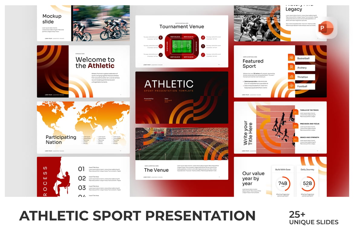 Template Presentasi Olahraga yang Dinamis