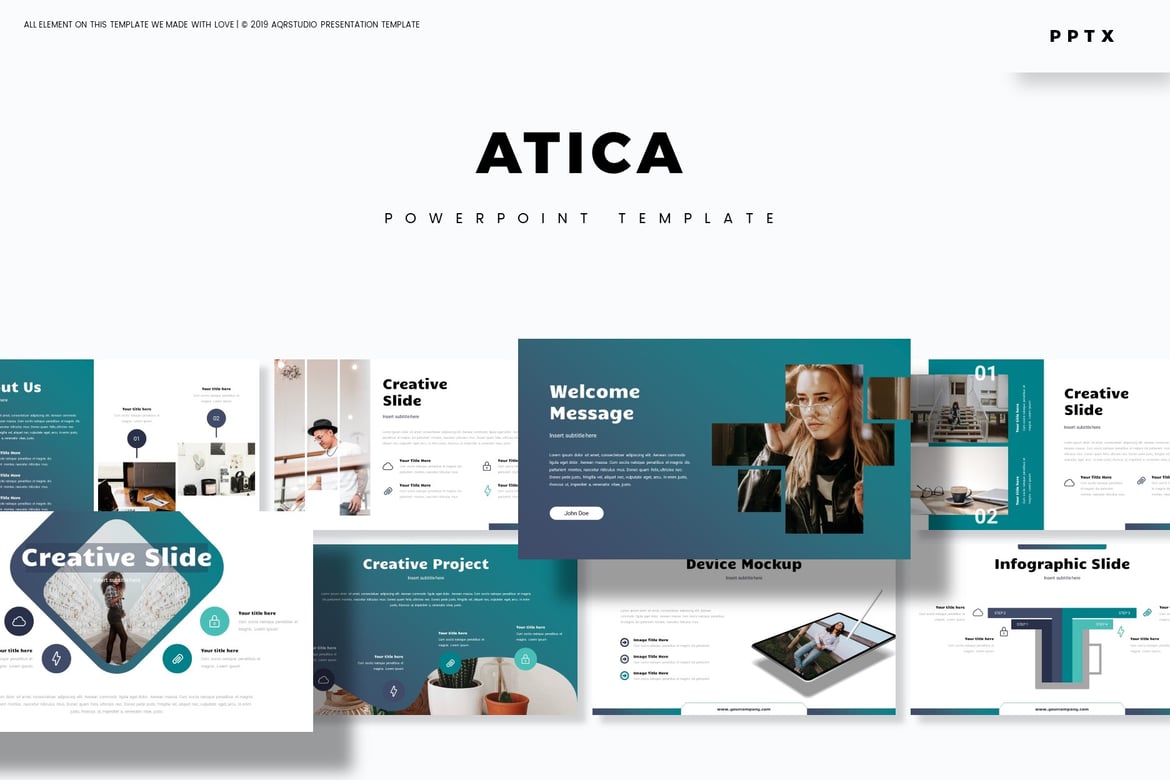 Atica - Template Powerpoint Serbaguna yang Menarik