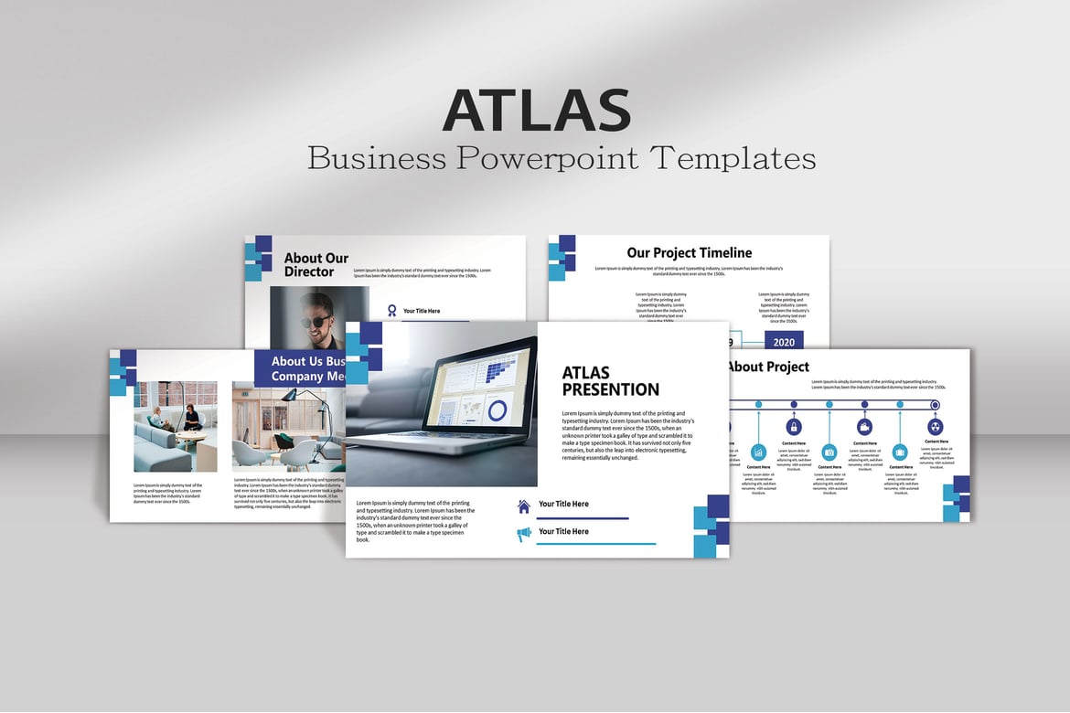 Template Powerpoint Bisnis ATLAS - Solusi Presentasi Profesional