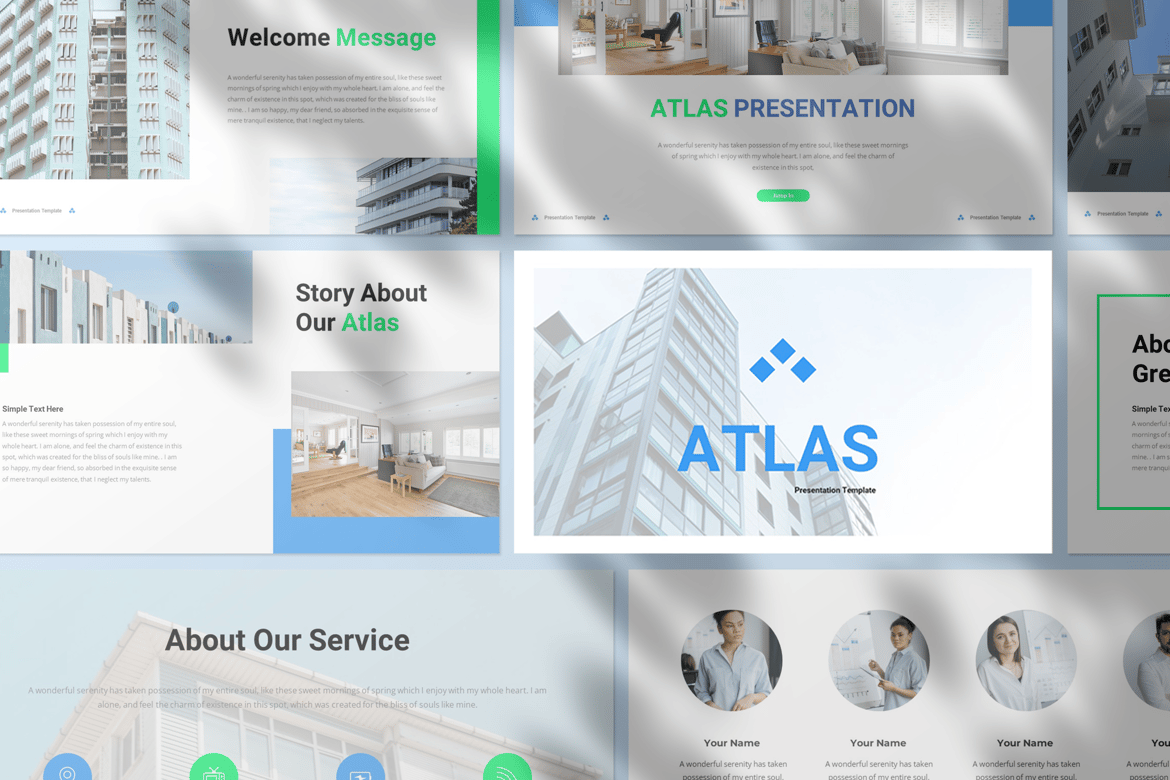 Template Presentasi Bisnis Atlas - PowerPoint yang Menarik