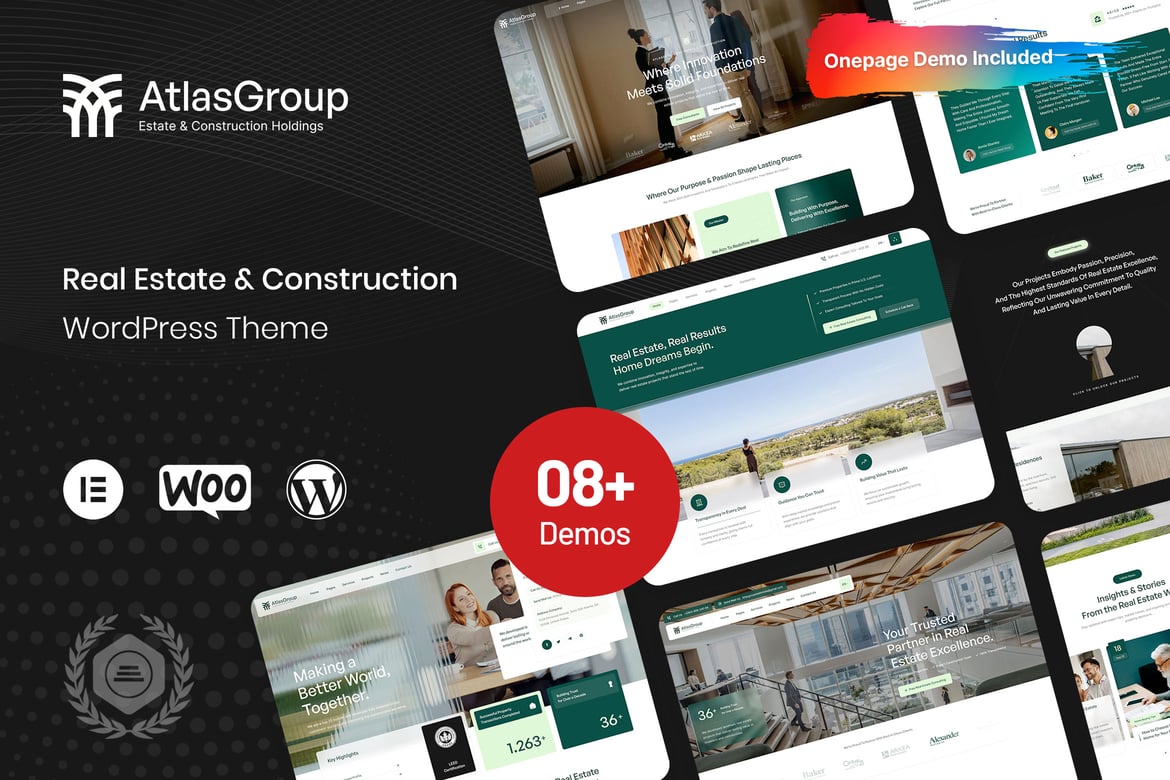 AtlasGroup - Tema WordPress untuk Real Estate & Konstruksi yang Menarik