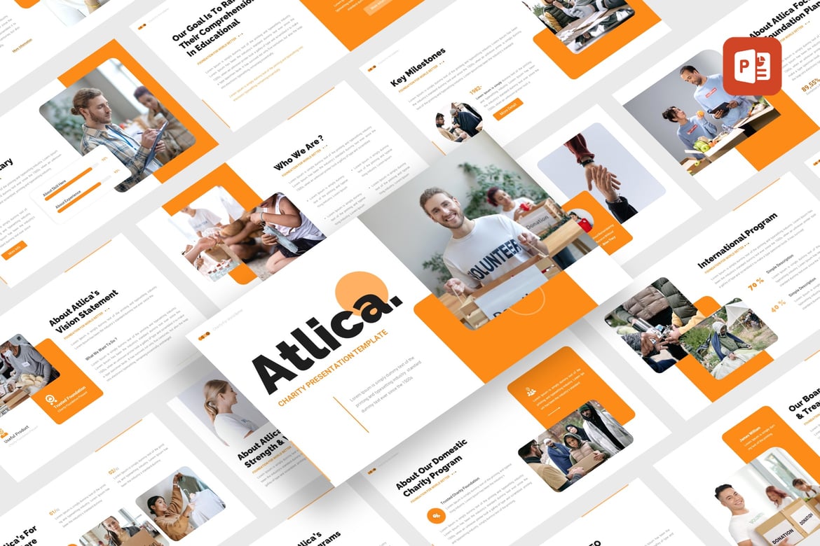 Atlica - Template PowerPoint Amal yang Menarik dan Profesional