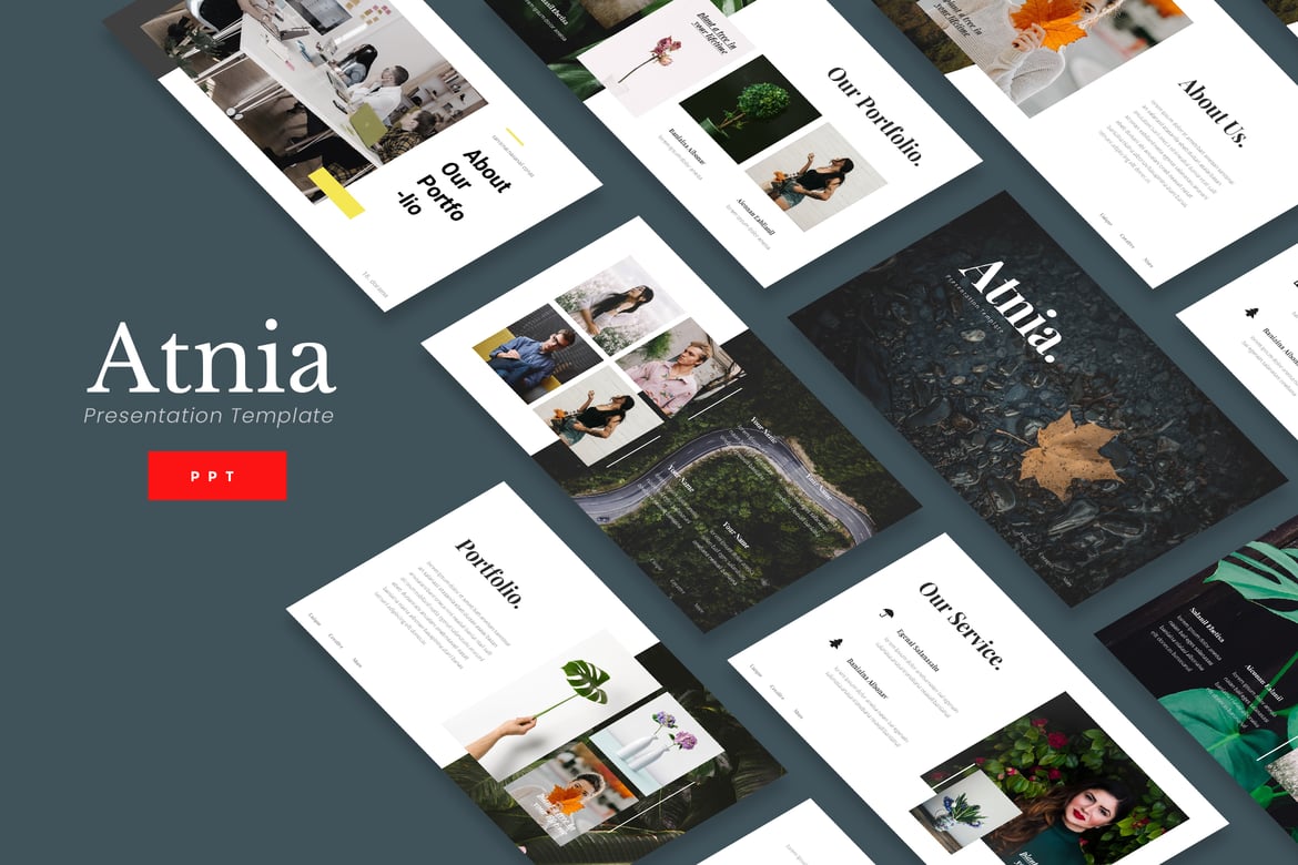 Atnia - Template PowerPoint Gaya Hidup Ramah Lingkungan