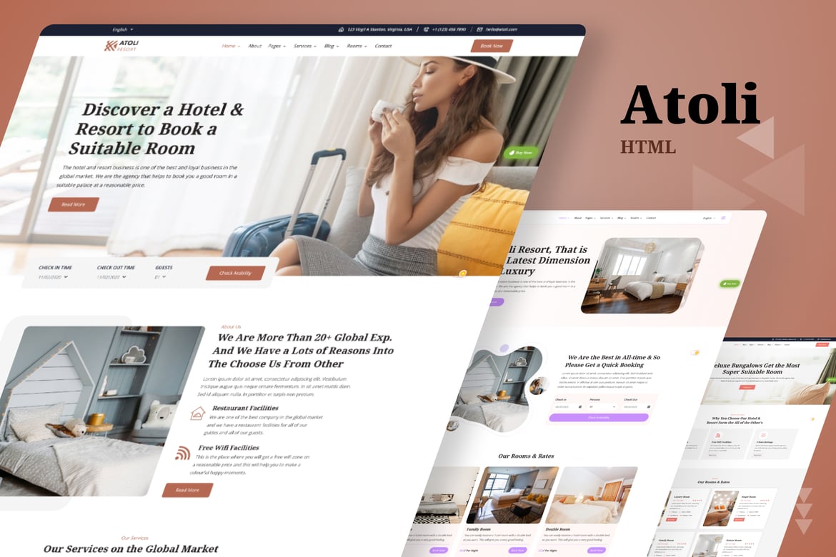 Atoli - Template Website untuk Pemesanan Hotel & Resort yang Mewah