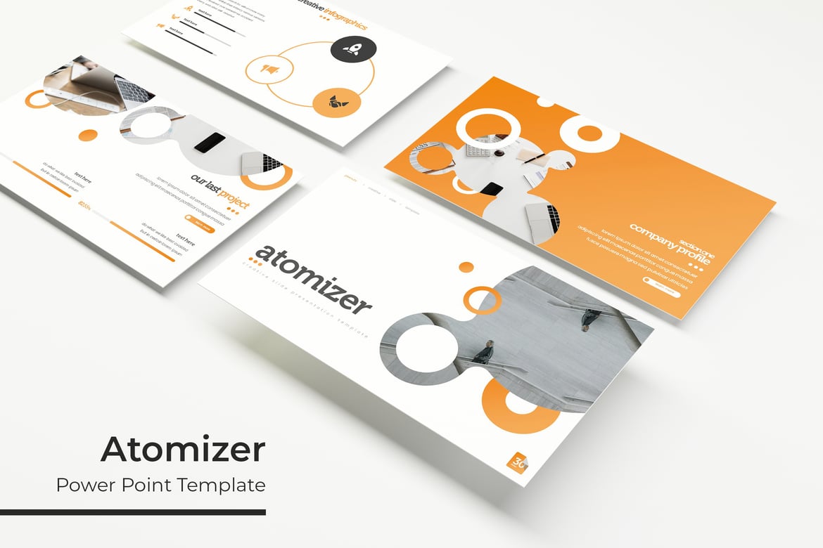 Template Presentasi PowerPoint Atomizer yang Menarik