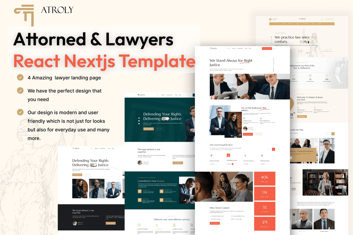 Atroly – Template Website Profesional untuk Pengacara dan Pengacara