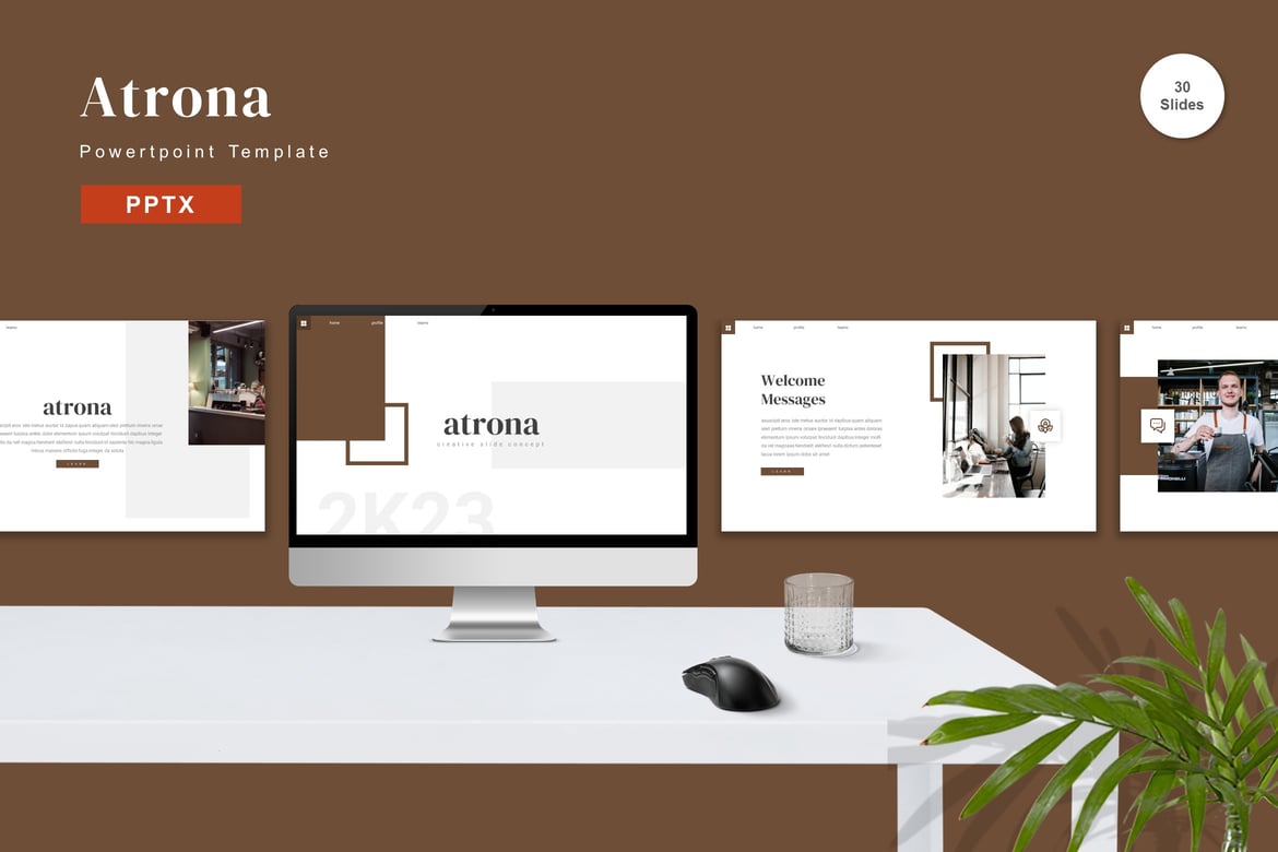 Atrona - Template Powerpoint Profesional untuk Semua Kebutuhan