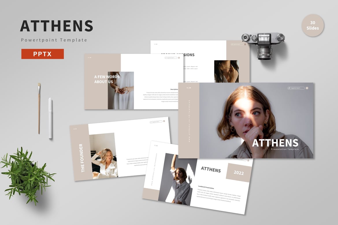 Atthens - Template Powerpoint Profesional untuk Presentasi Anda