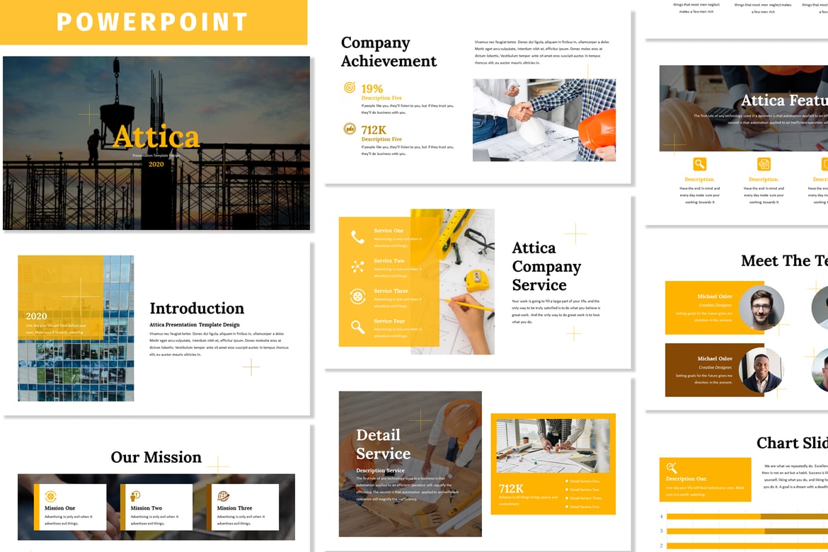 Template Powerpoint Attica - Solusi Presentasi Profesional Anda