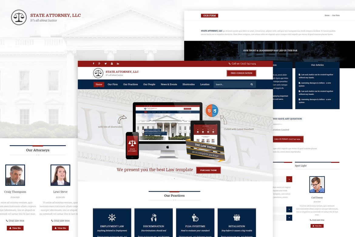 Template Website Hukum & Pengacara | Template HTML5 Responsif untuk Legal Professionals