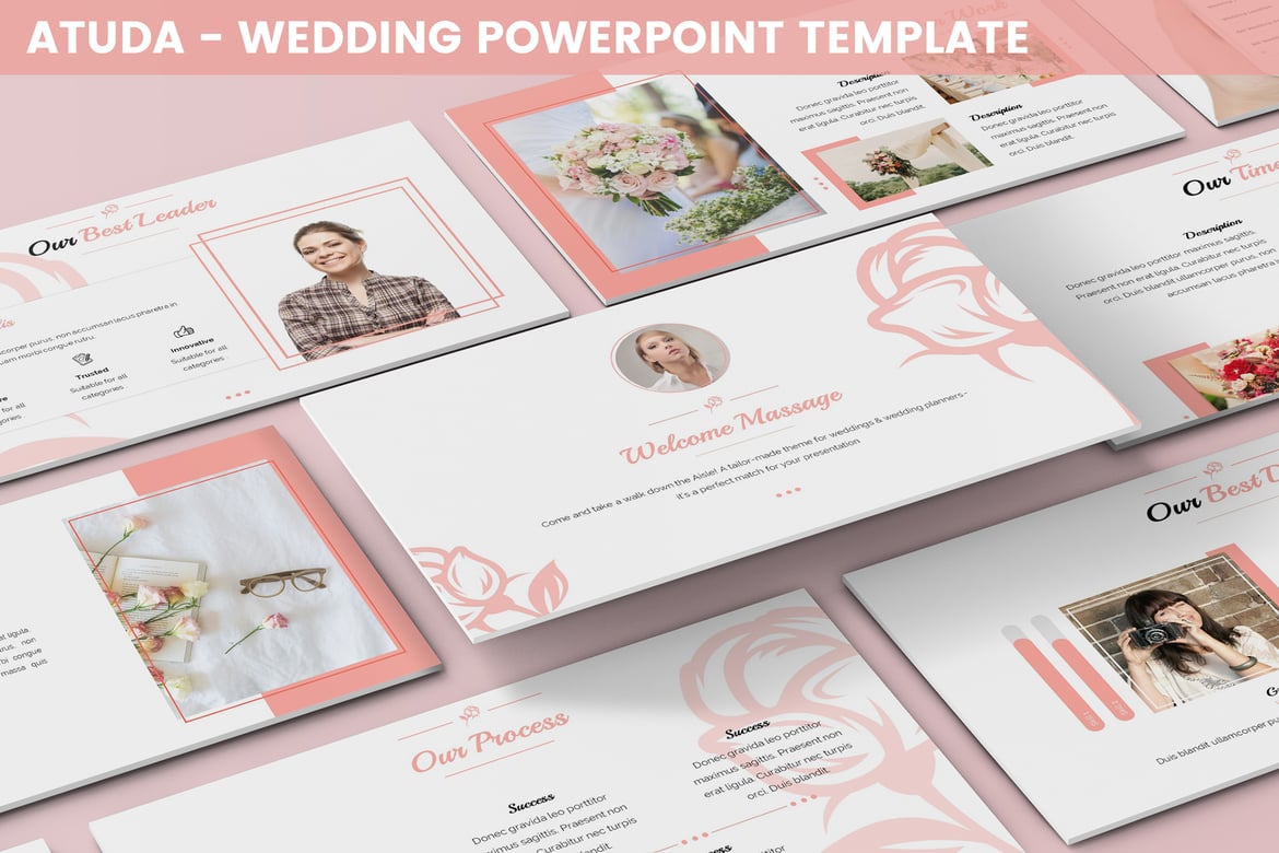 Atuda - Template Presentasi PowerPoint Pernikahan yang Elegan
