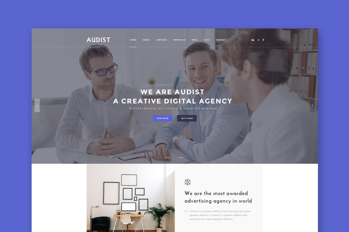 Audist - Template Website Portofolio Modern HTML5