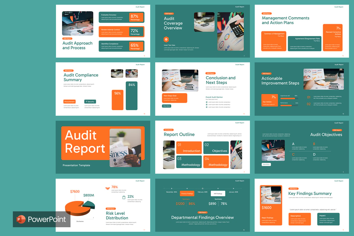 Template Presentasi Audit Laporan yang Profesional dan Modern