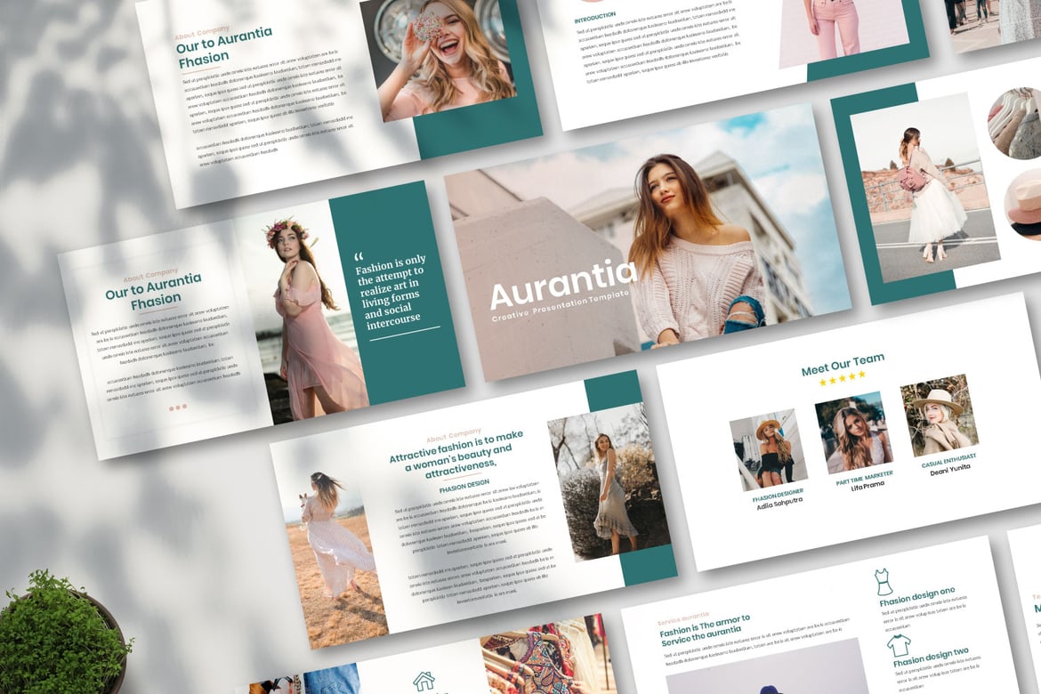 Aurantia - Template Powerpoint Kreatif dan Modern