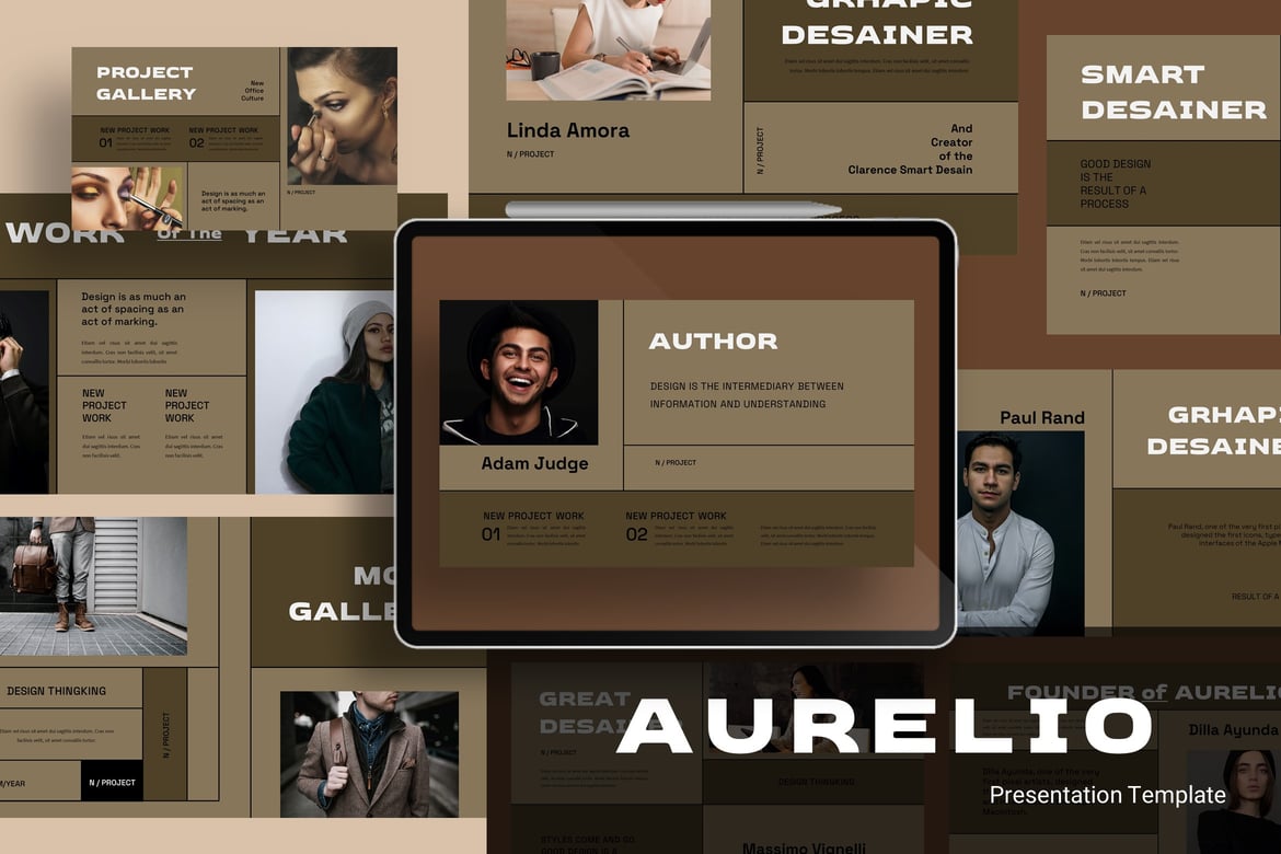 Template PowerPoint Aurelio yang Menarik dan Profesional