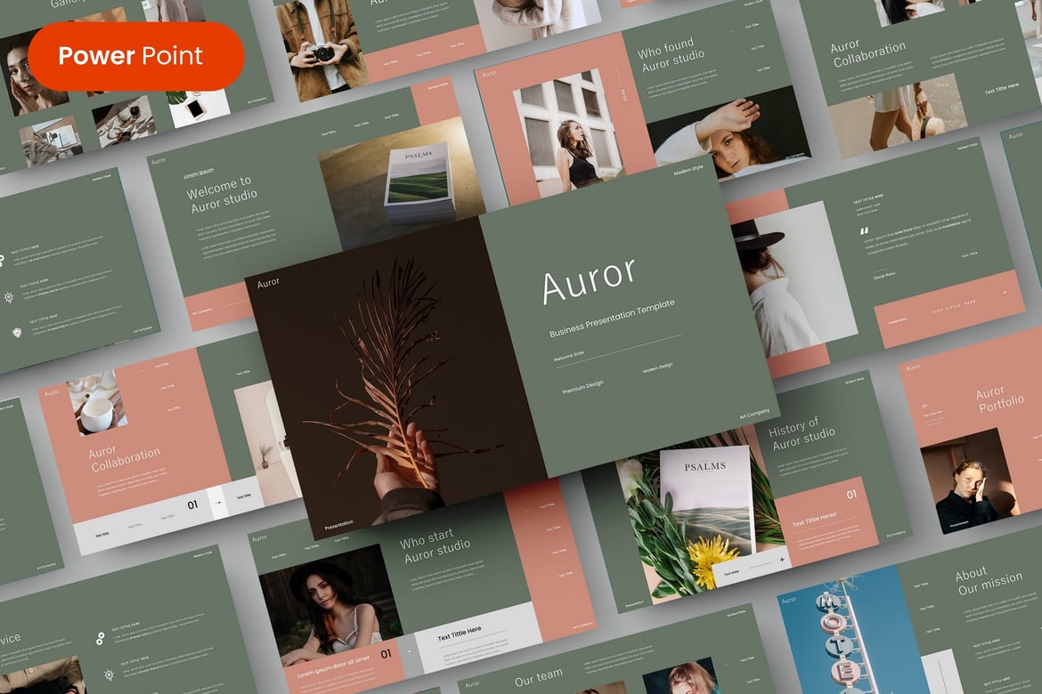Auror - Template PowerPoint Bisnis yang Menarik dan Profesional