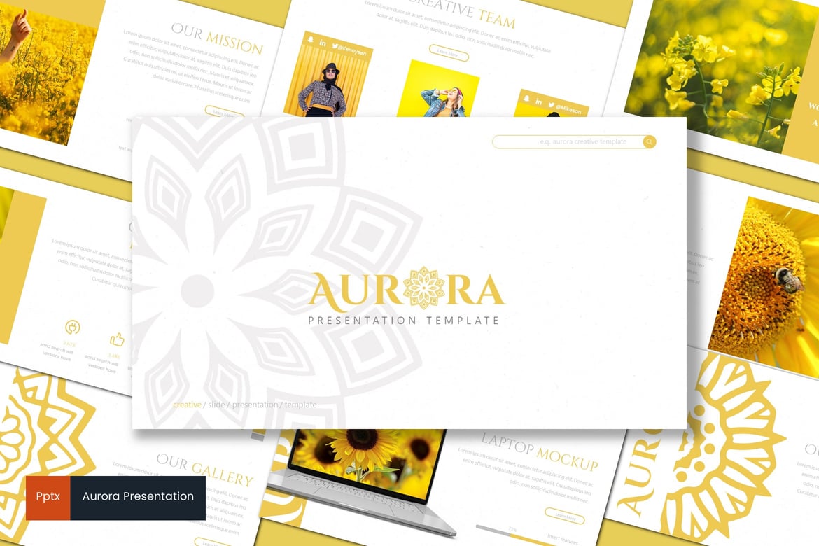 Template Presentasi Aurora - Kreatif dan Minimalis untuk Semua Kebutuhan