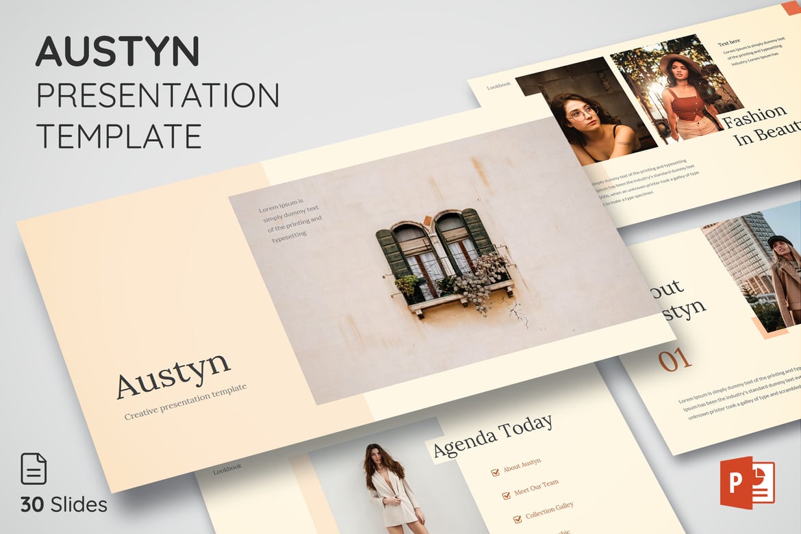 Austyn - Template PowerPoint Modern untuk Presentasi Menarik