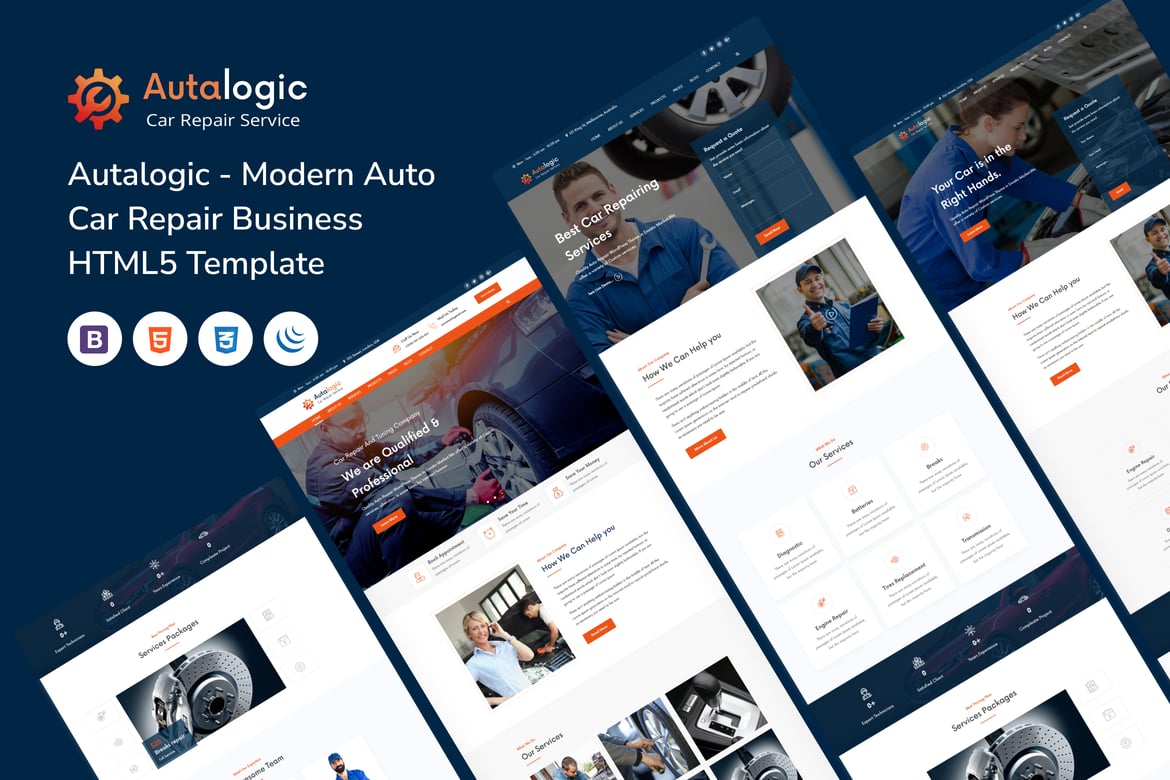 Autalogic - Template Website Modern untuk Bisnis Perbaikan Mobil