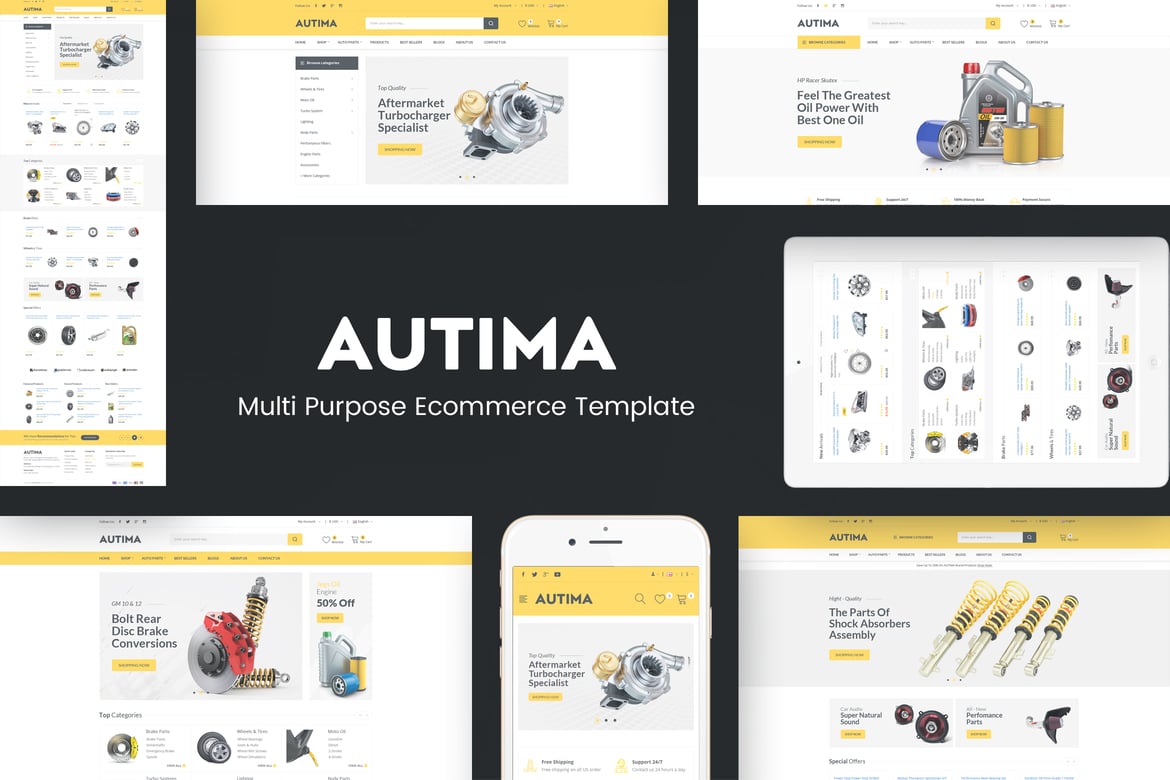 Autima - Tema WordPress Aksesori Mobil yang Modern dan Responsif