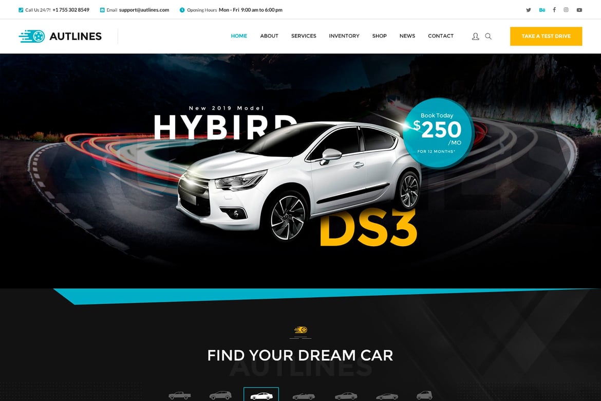 Autlines - Template Website Dealer Mobil yang Menarik dan Responsif