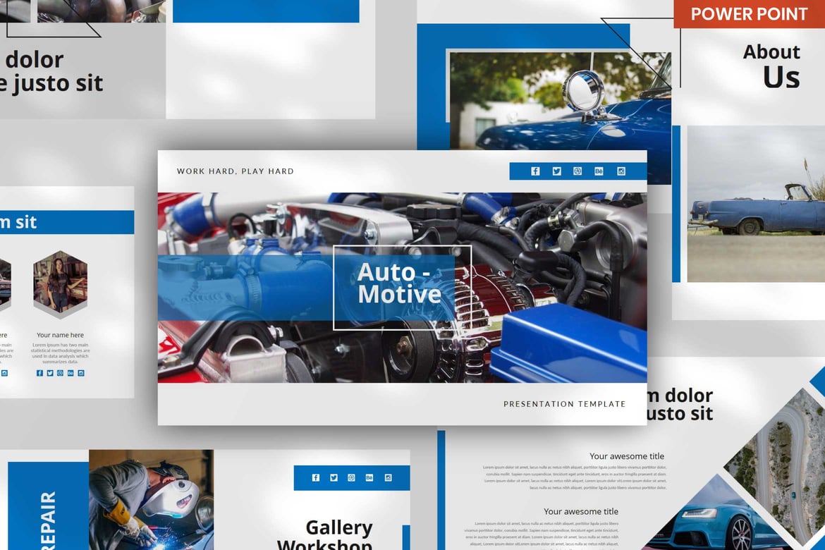 Template PowerPoint Autocar - Elegan dan Multifungsi