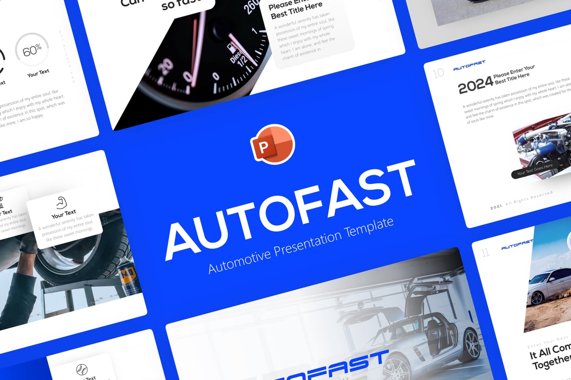 Template PowerPoint Autofast untuk Presentasi Otomotif yang Menarik