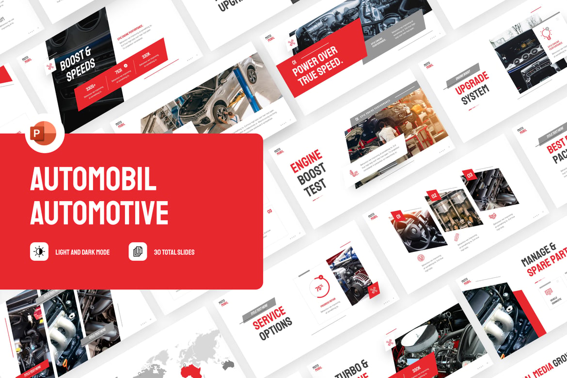 Template PowerPoint Otomotif yang Menarik dan Profesional