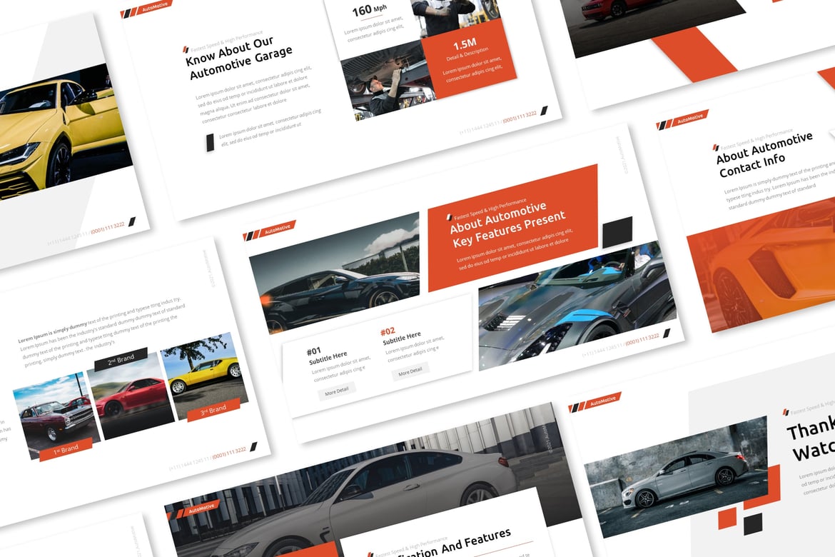 Template Presentasi Powerpoint Otomotif yang Menarik