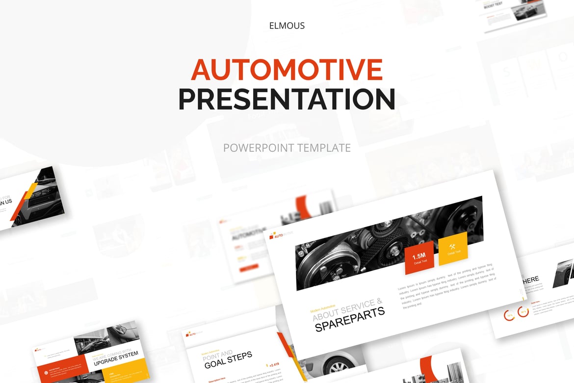 Template Presentasi PowerPoint Otomotif yang Menarik dan Profesional