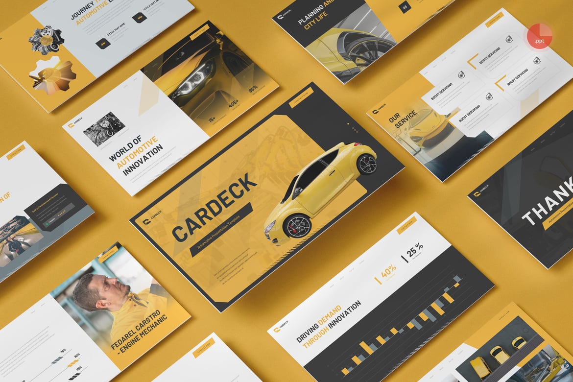 Template Presentasi Otomotif yang Menarik dan Profesional