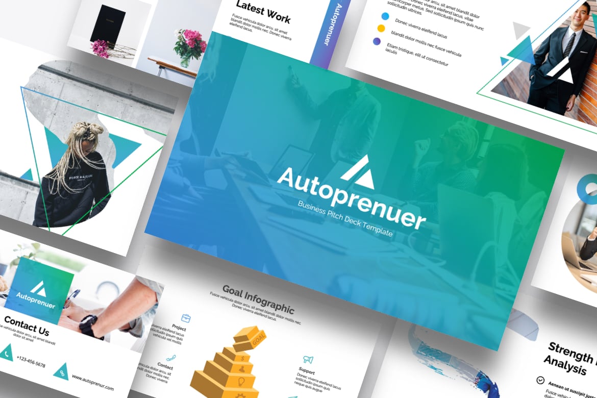 Template Powerpoint Autopreneur - Solusi Presentasi Bisnis Anda