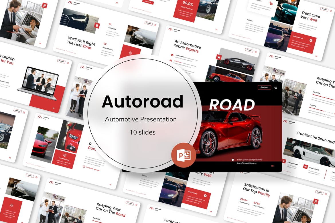 Template Presentasi Otomotif yang Menarik untuk PowerPoint