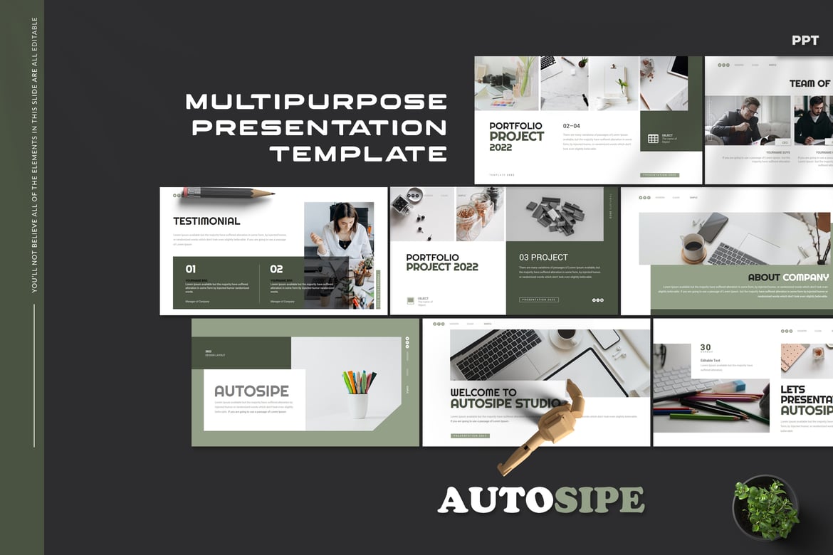 Template PowerPoint Autosipe - Solusi Presentasi Kreatif dan Modern