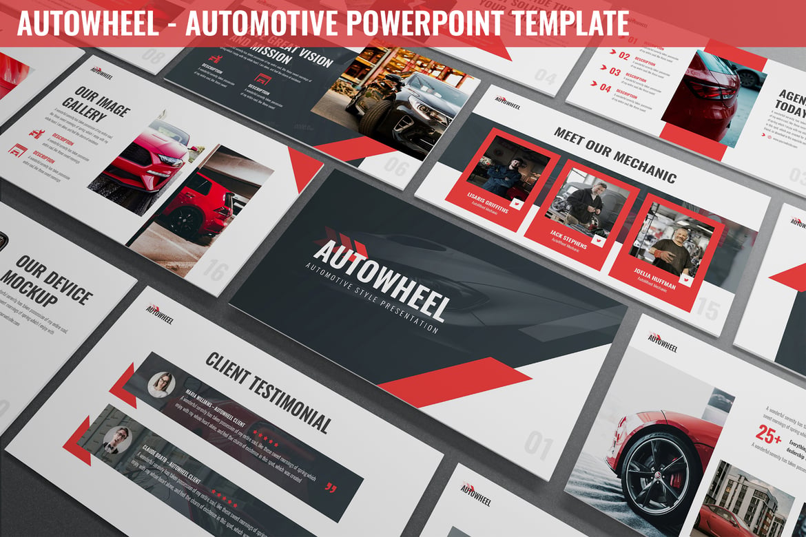 Autowheel - Template Powerpoint Otomotif yang Modern dan Dinamis