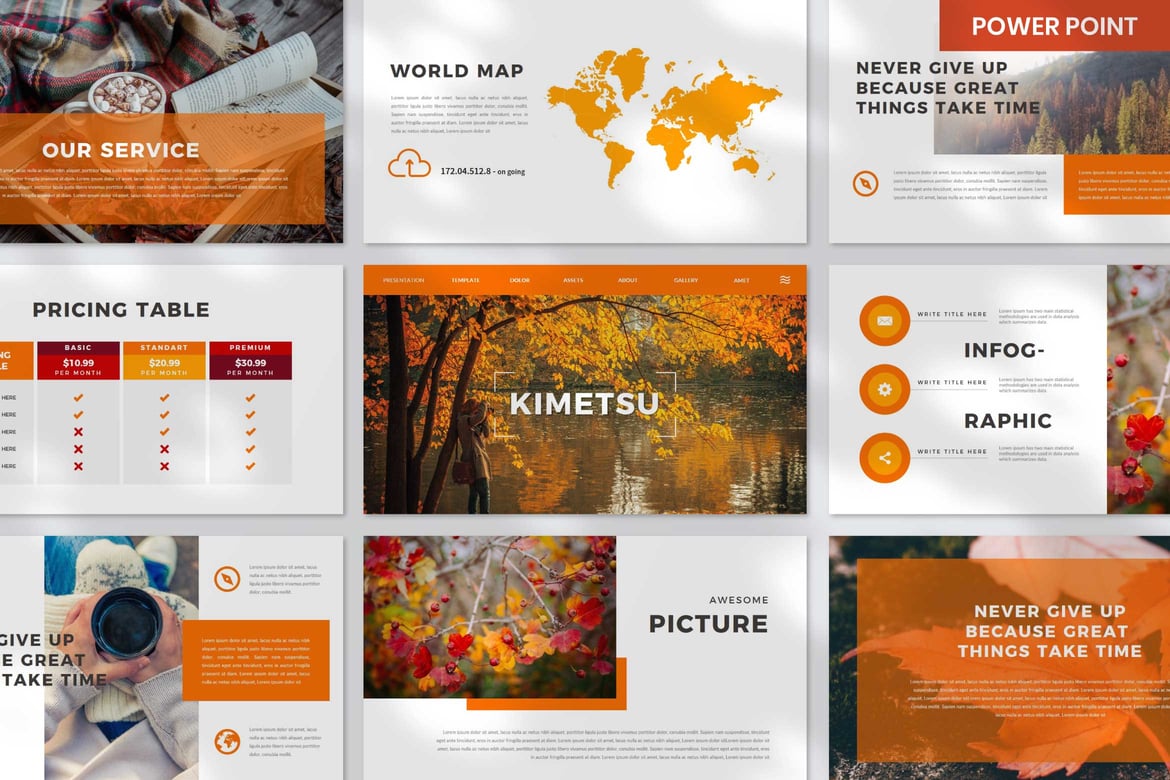Template PowerPoint Serbaguna Musim Gugur yang Elegan
